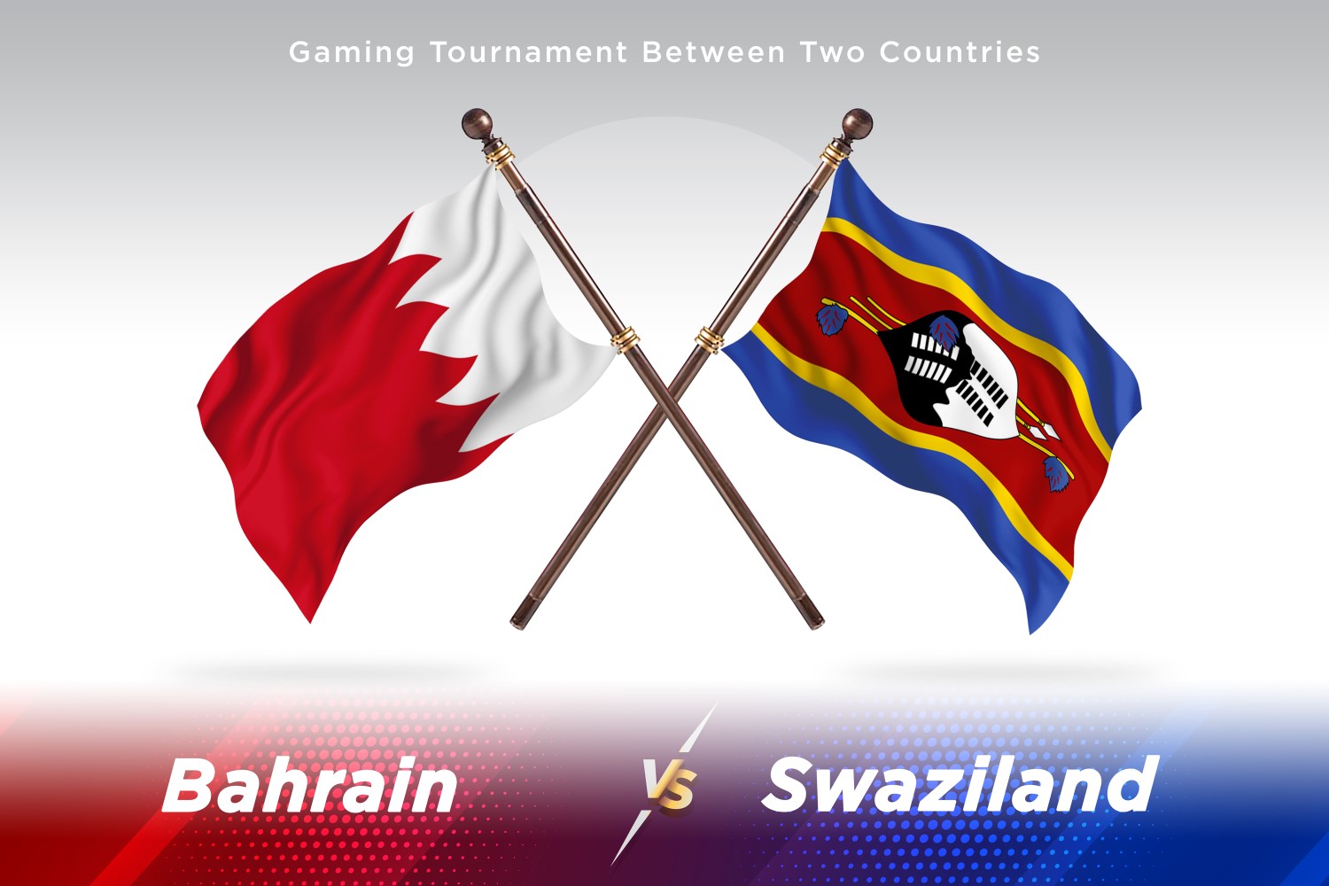 Bahrain versus Swaziland Two Flags