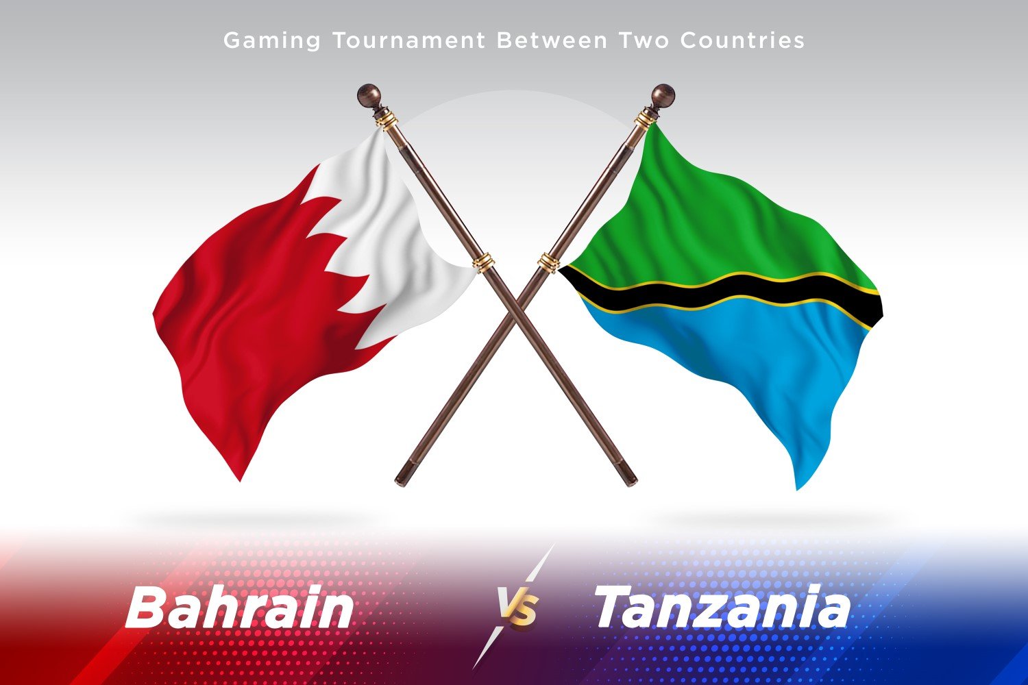 Bahrain versus Tanzania Two Flags