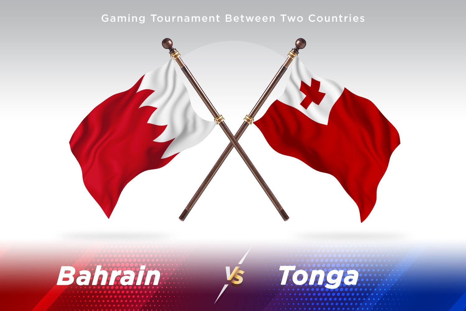 Bahrain versus Tonga Two Flags