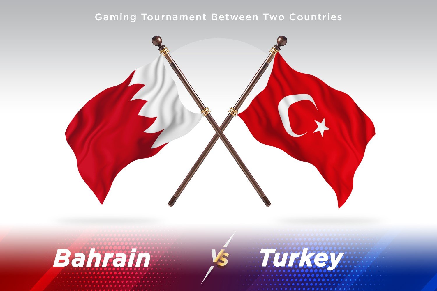 Bahrain versus turkey Two Flags