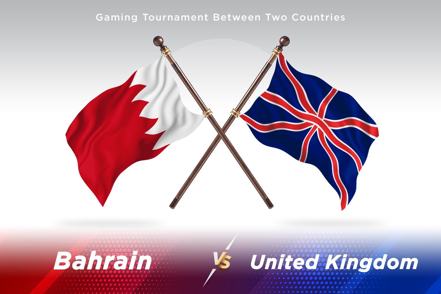 Bahrain versus united kingdom Two Flags