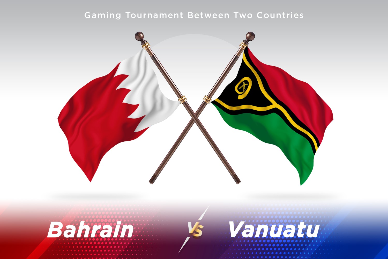 Bahrain versus Vanuatu Two Flags