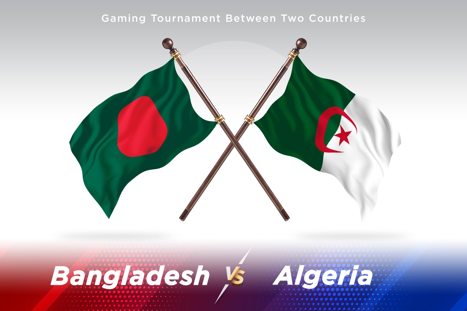 Bangladesh versus Algeria Two Flags