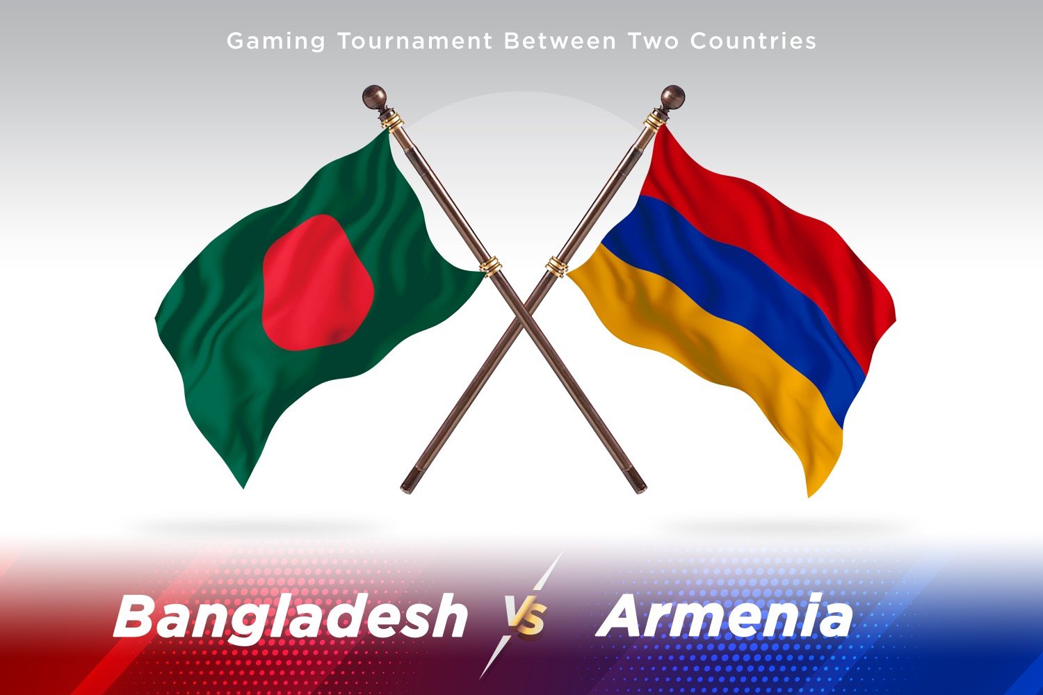 Bangladesh versus Armenia Two Flags