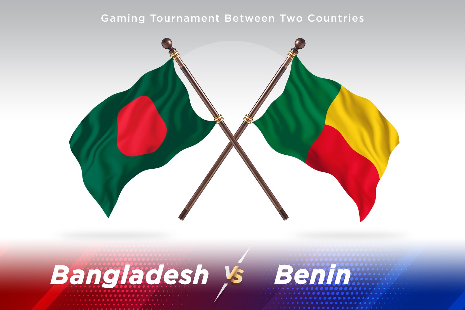 Bangladesh versus Benin Two Flags