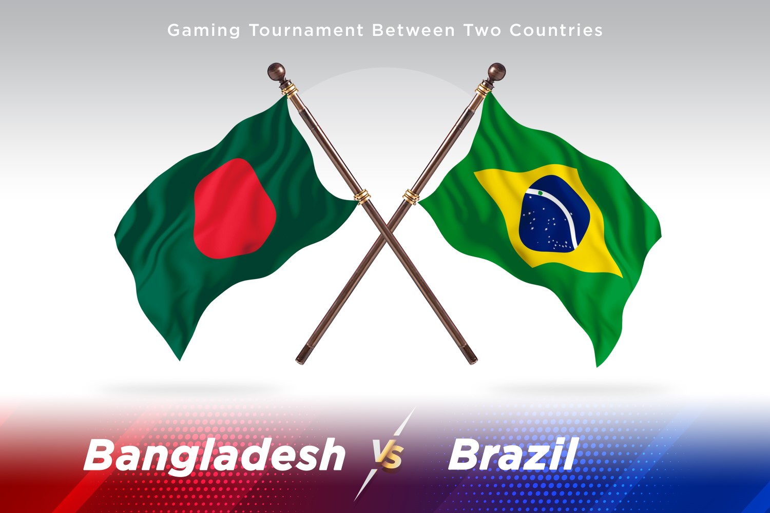 Bangladesh versus brazil Two Flags