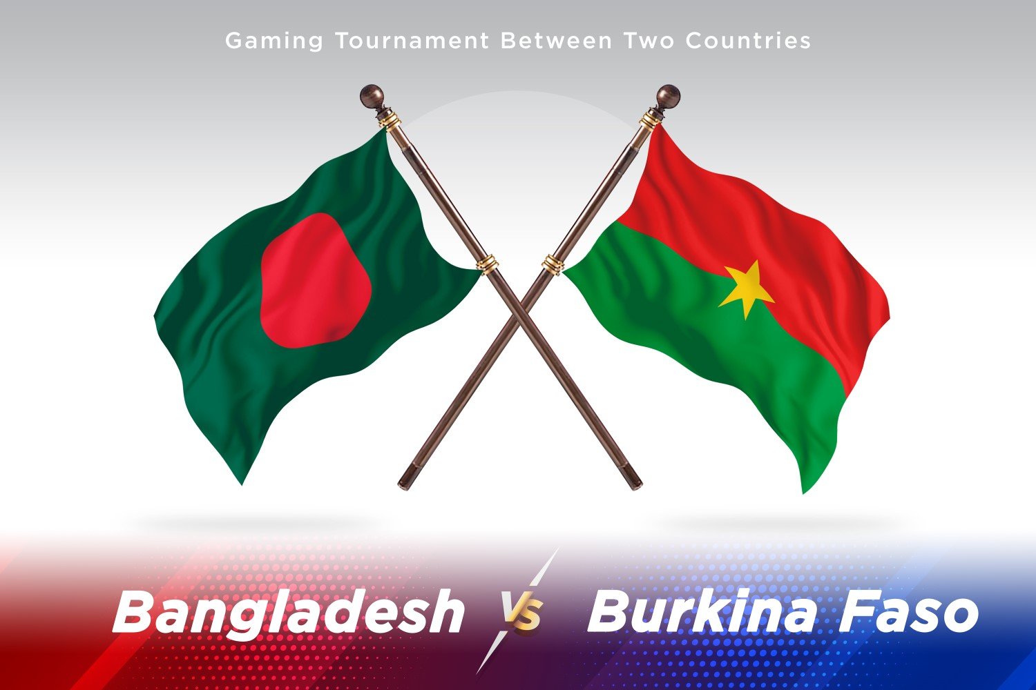 Bangladesh versus Burkina Faso Two Flags