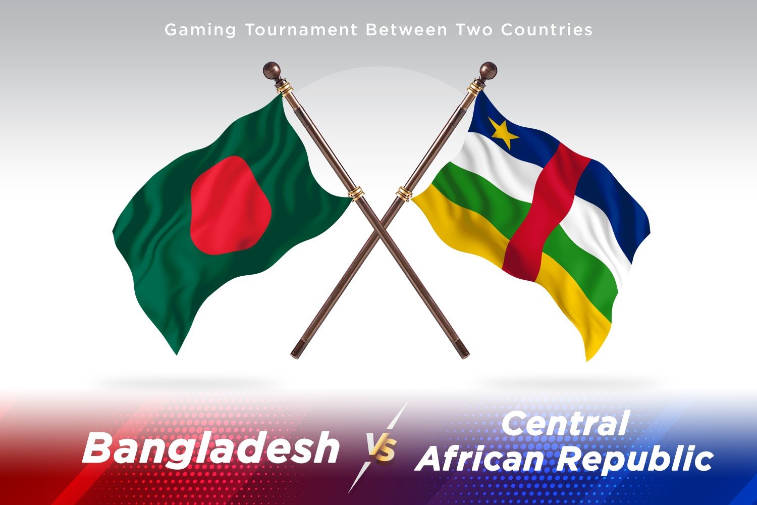 Bangladesh versus central African republic Two Flags