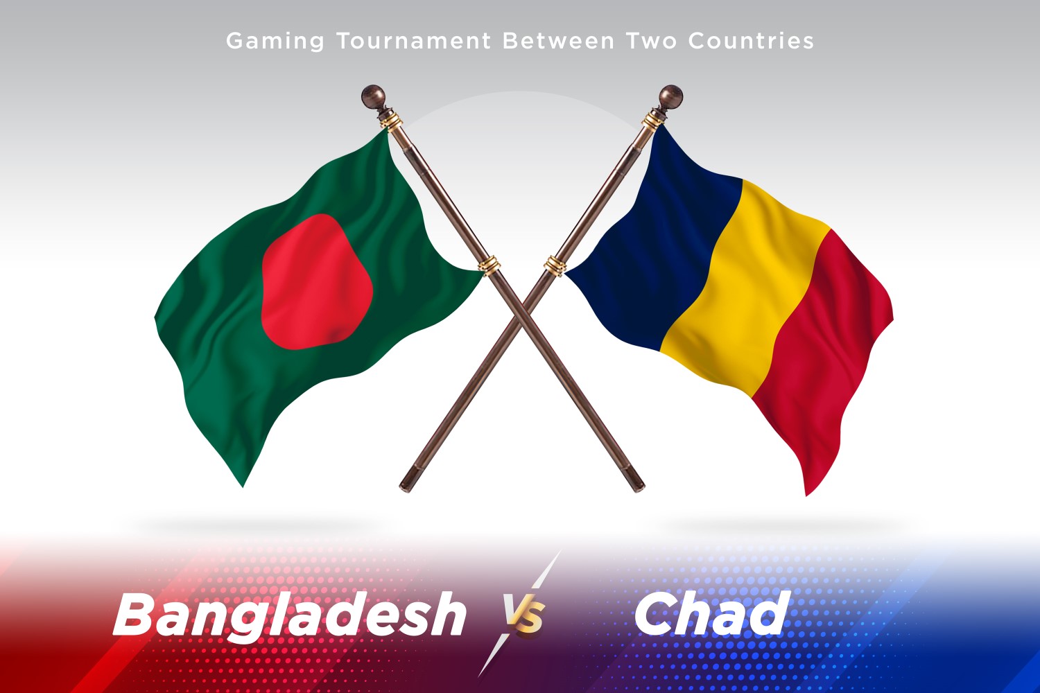 Bangladesh versus chad Two Flags