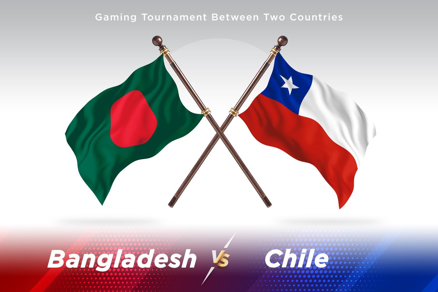 Bangladesh versus Chile Two Flags