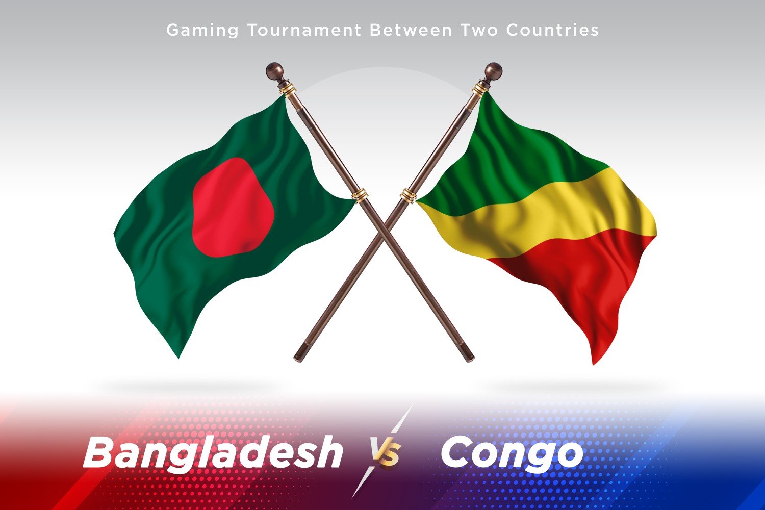 Bangladesh versus Congo Two Flags