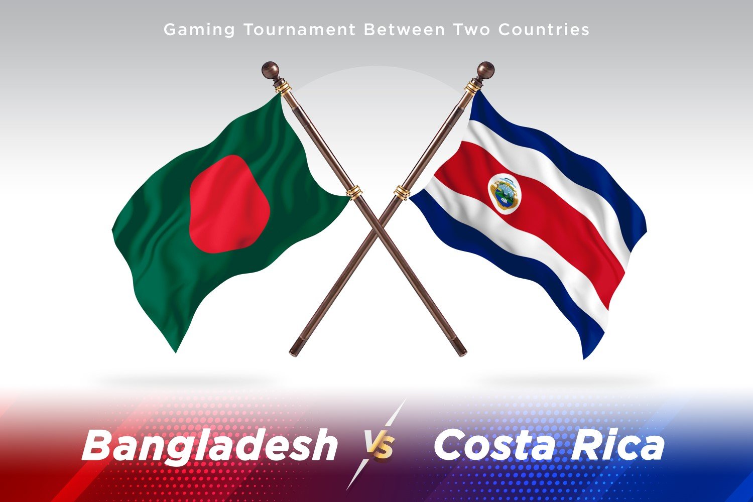 Bangladesh versus costa Rica Two Flags