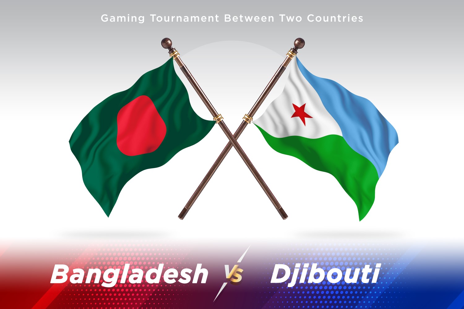 Bangladesh versus Djibouti Two Flags