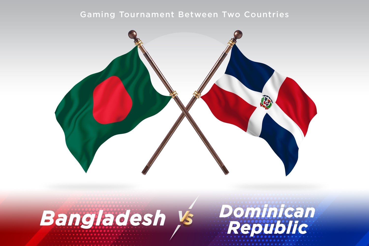 Bangladesh versus Dominican republic Two Flags