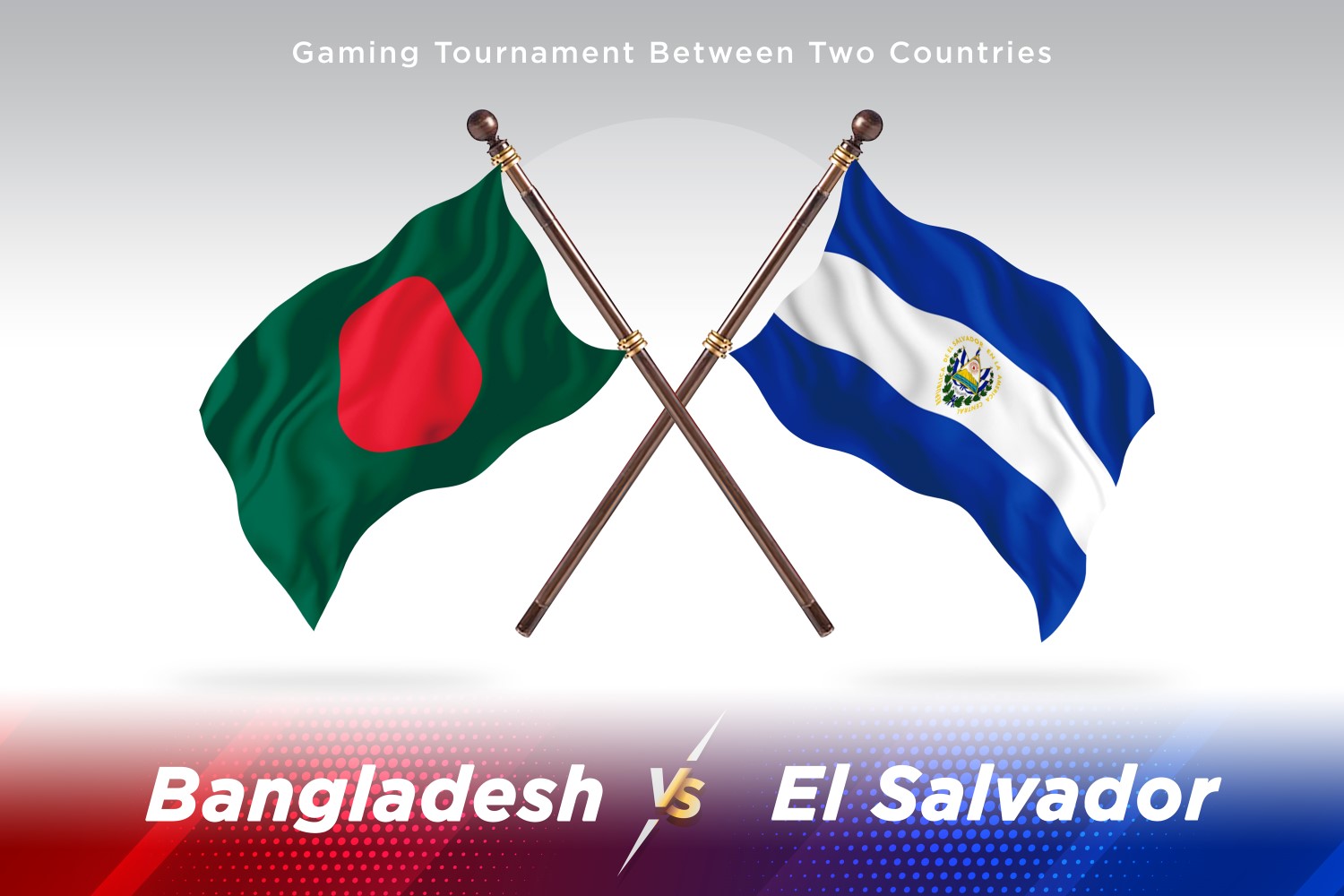 Bangladesh versus el Salvador Two Flags