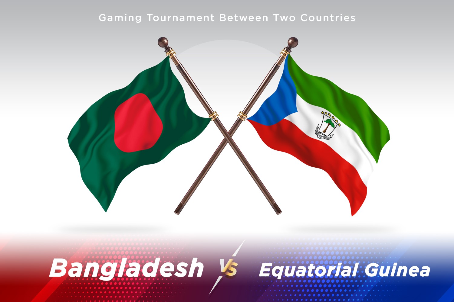 Bangladesh versus equatorial guinea Two Flags