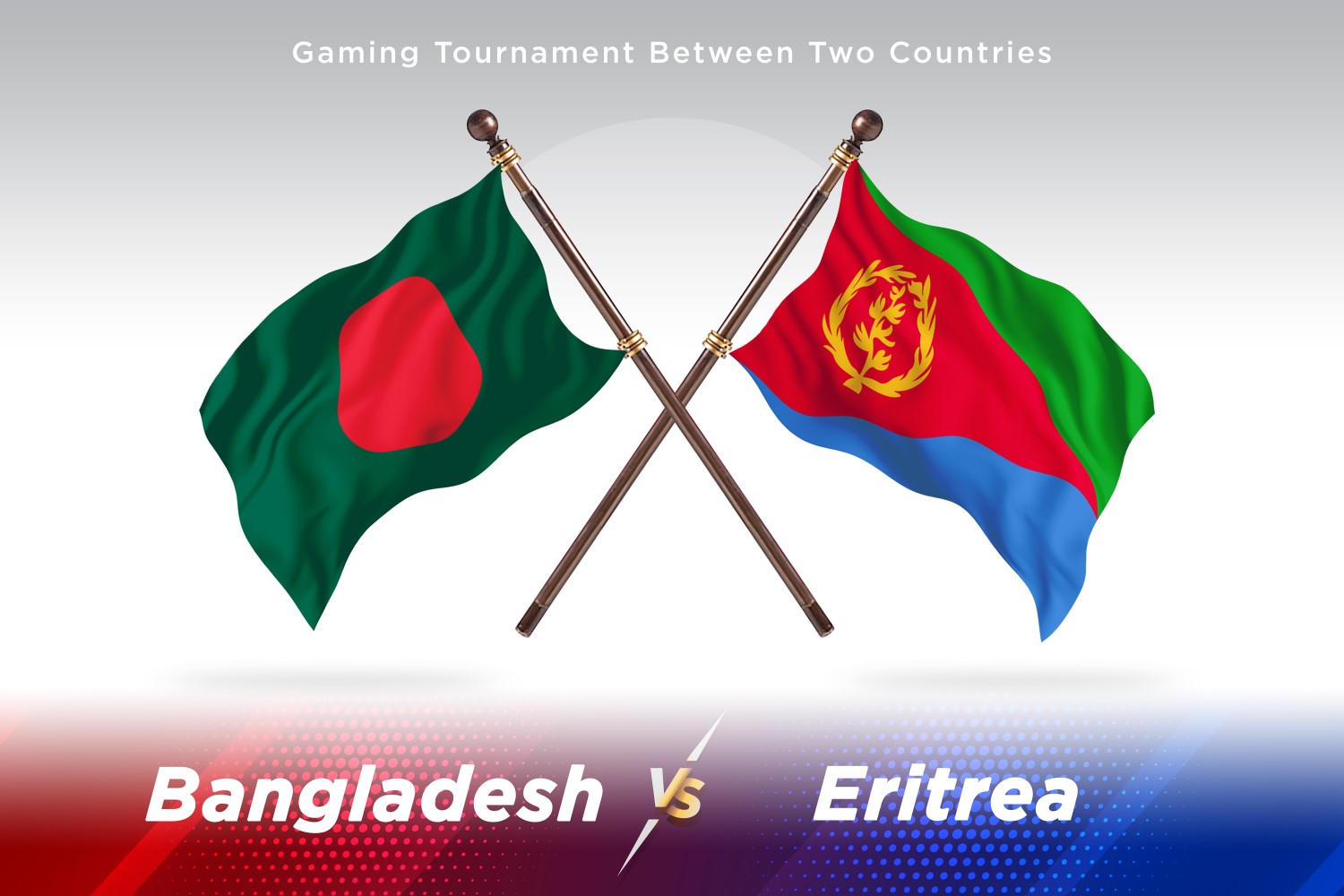 Bangladesh versus Eritrea Two Flags