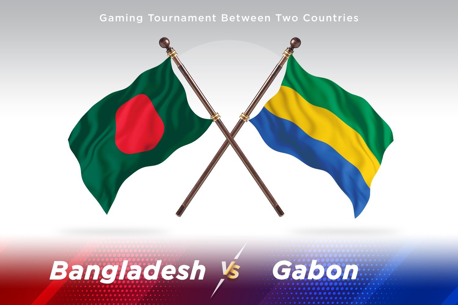 Bangladesh versus gabion Two Flags