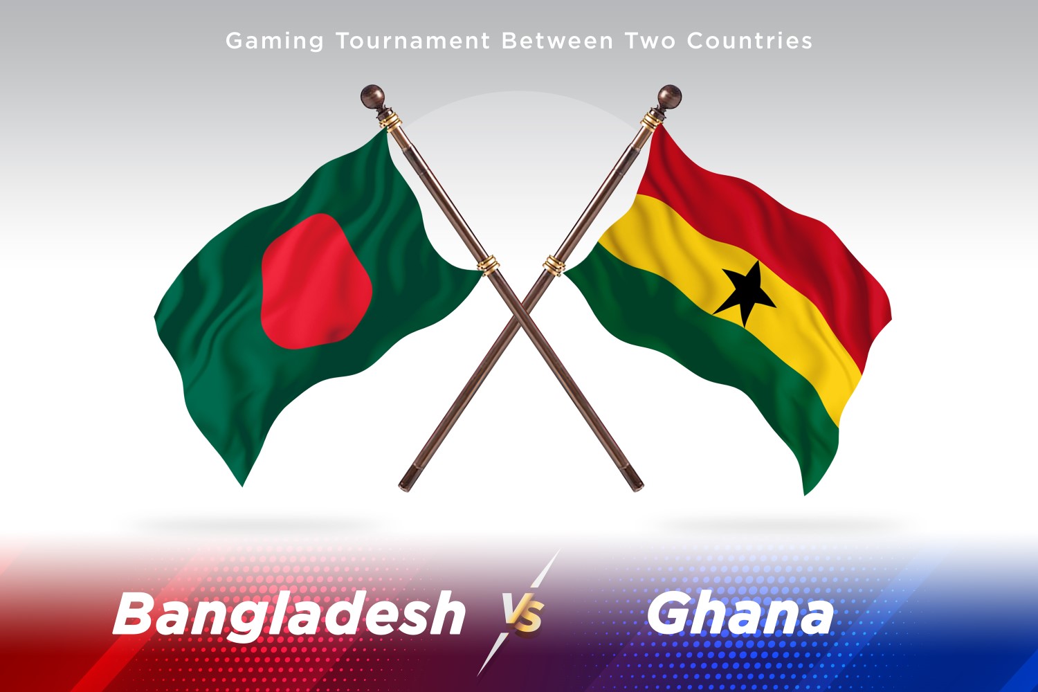 Bangladesh versus Ghana Two Flags