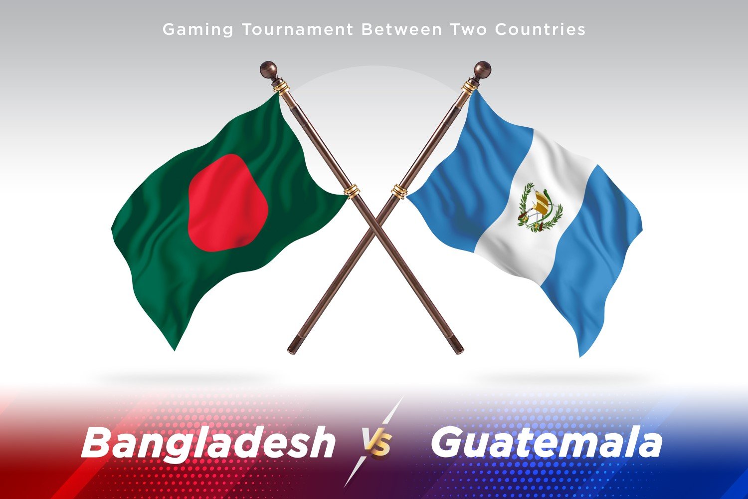 Bangladesh versus Guatemala Two Flags