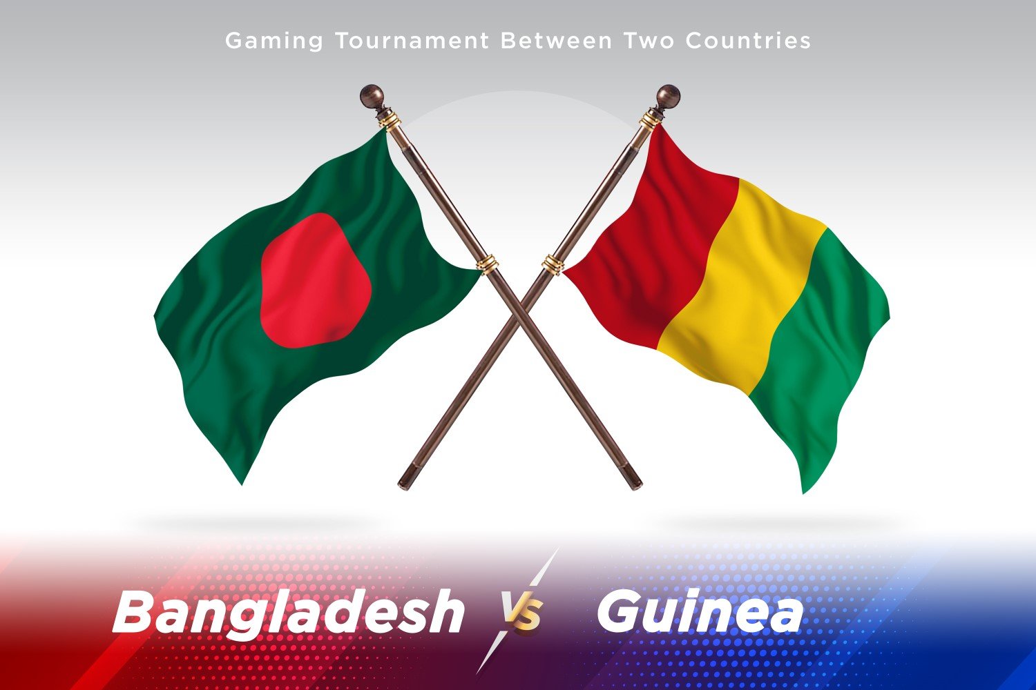 Bangladesh versus guinea Two Flags