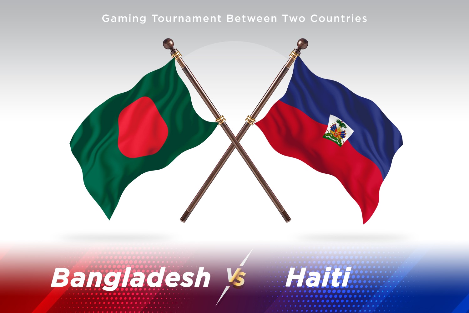 Bangladesh versus Haiti Two Flags