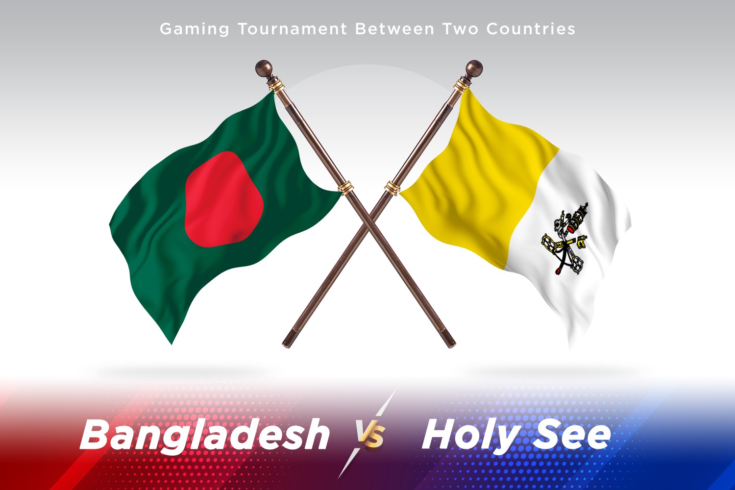 Bangladesh versus holy see Two Flags