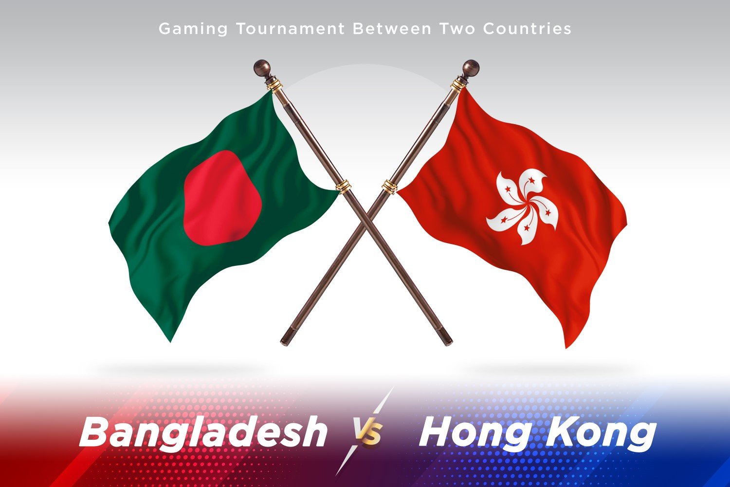 Bangladesh versus Hong Kong Two Flags