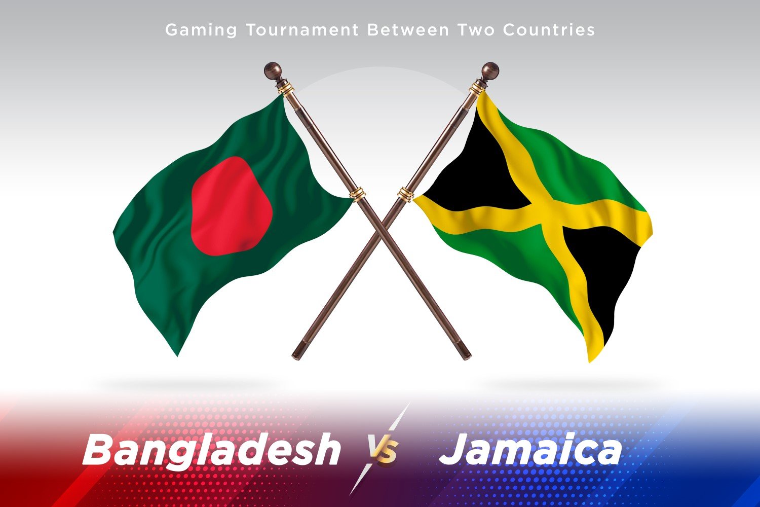 Bangladesh versus Jamaica Two Flags