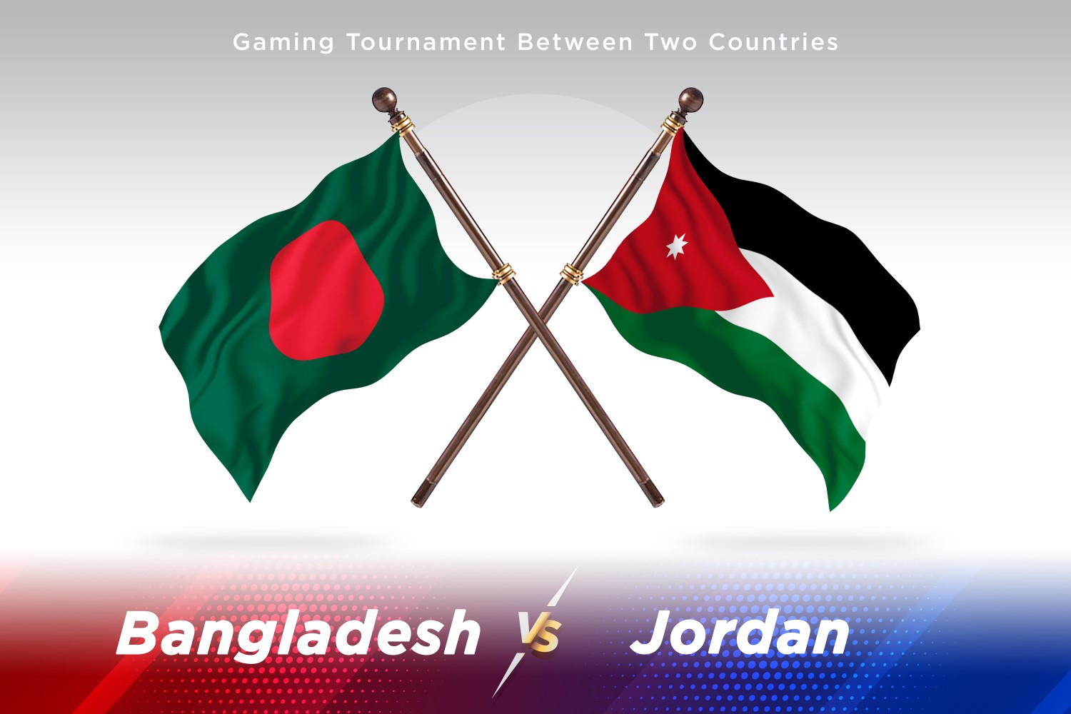 Bangladesh versus Jordan Two Flags