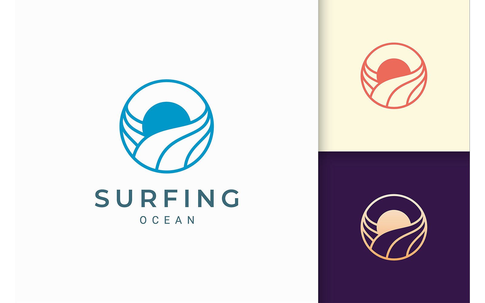 Ocean or Water Theme Logo Template