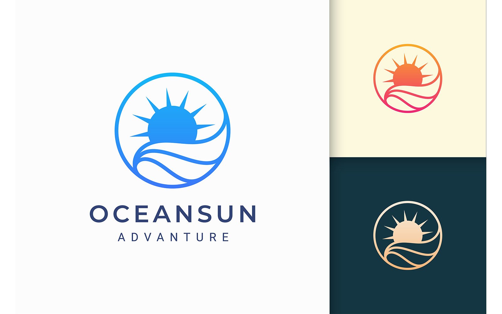 Ocean or Surfing Logo Template