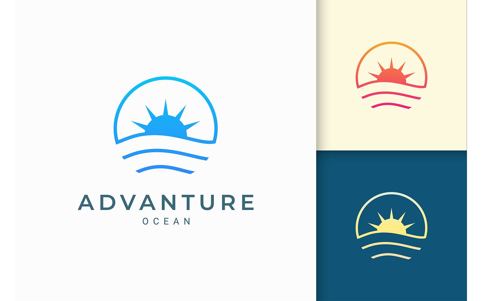 Advanture or Ocean Logo Template
