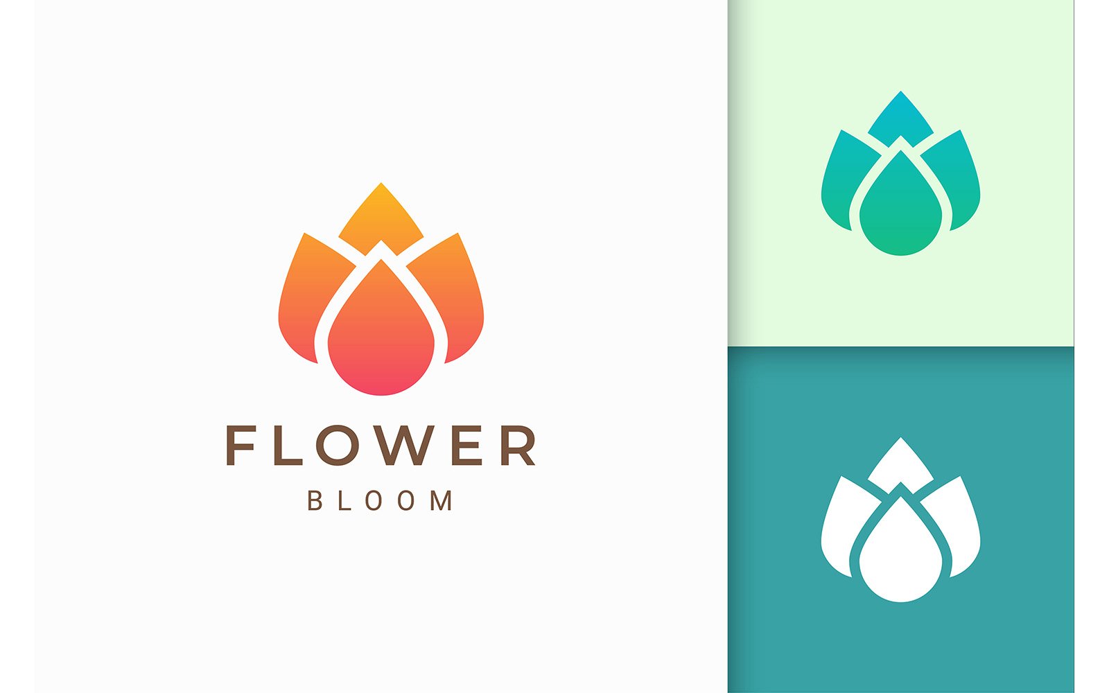 Abstract Bloom Flower Logo Template