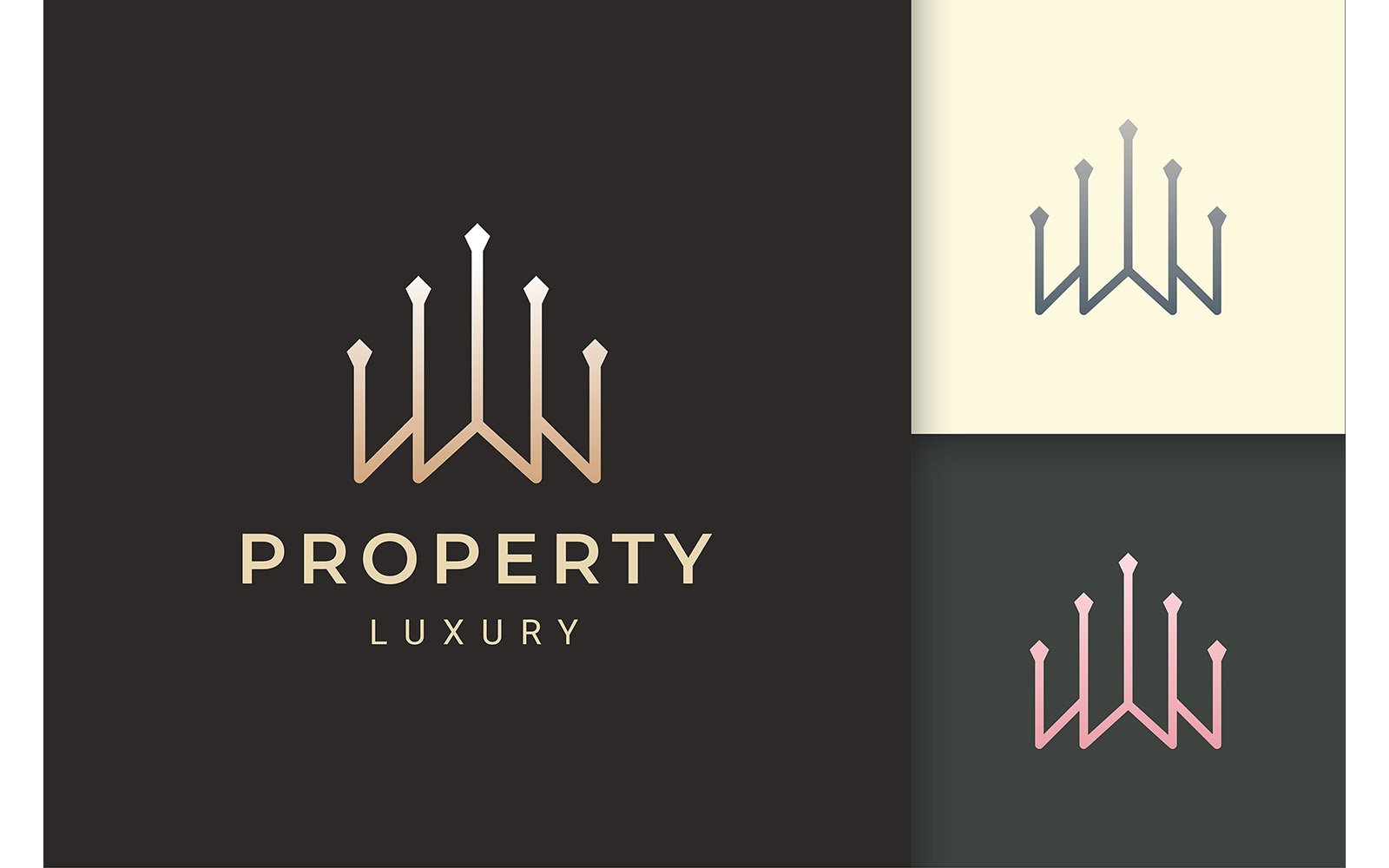 Property Logo in Futuristic Shape
