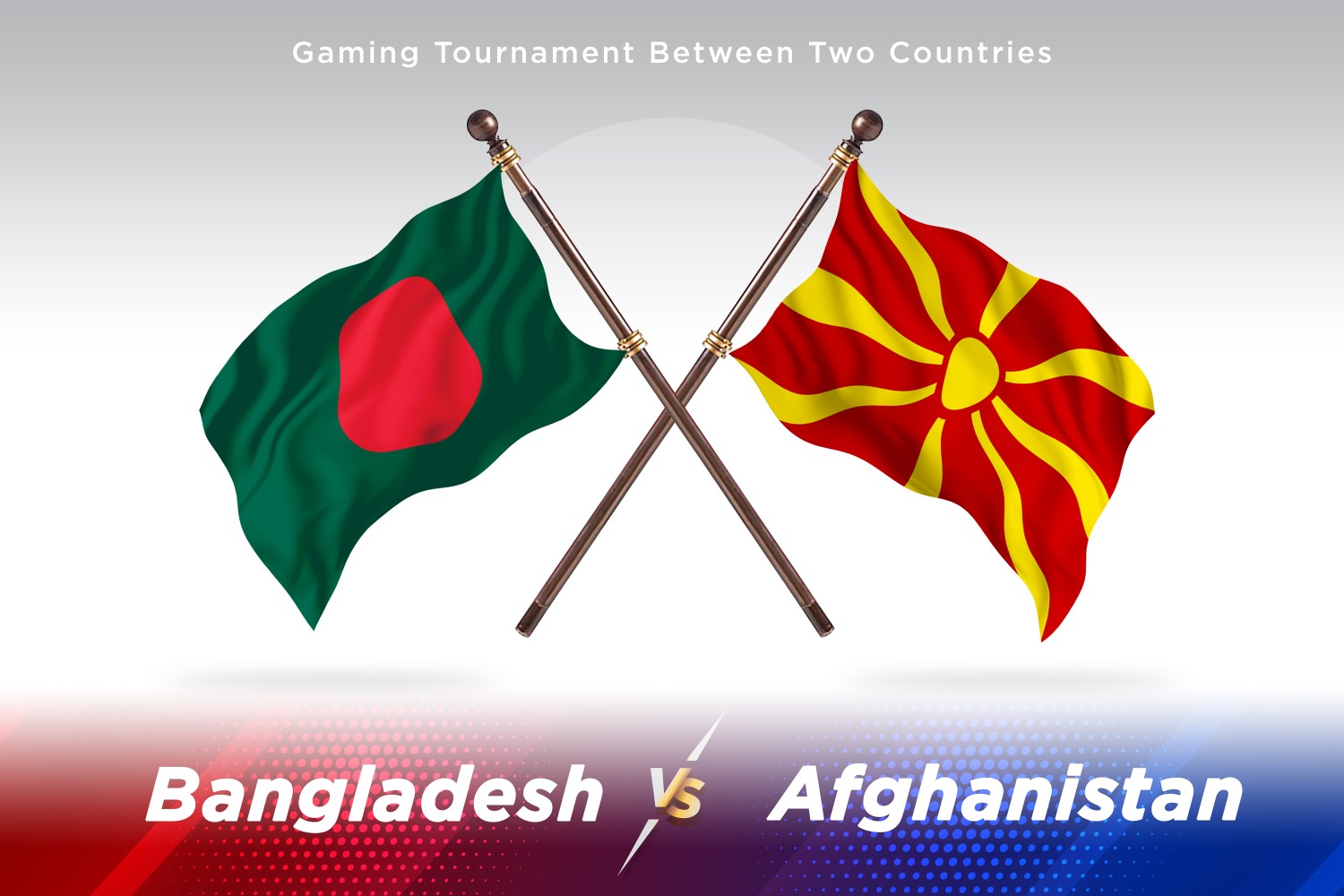 Bangladesh versus Macedonia Two Flags