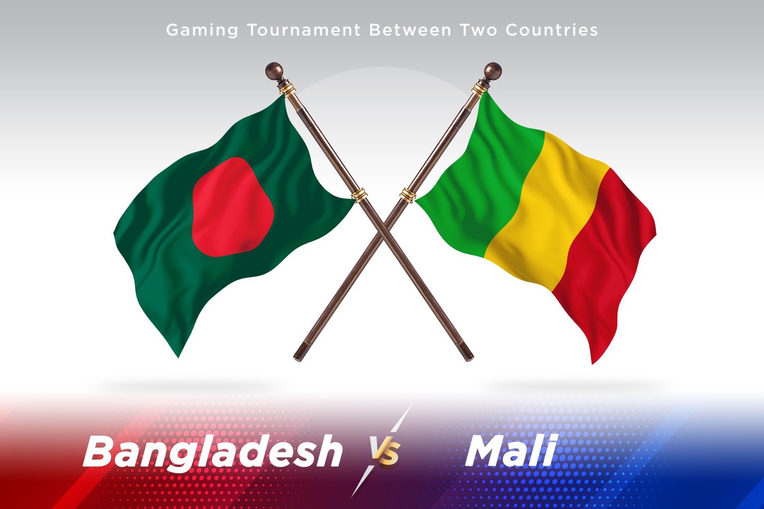 Bangladesh versus Mali Two Flags