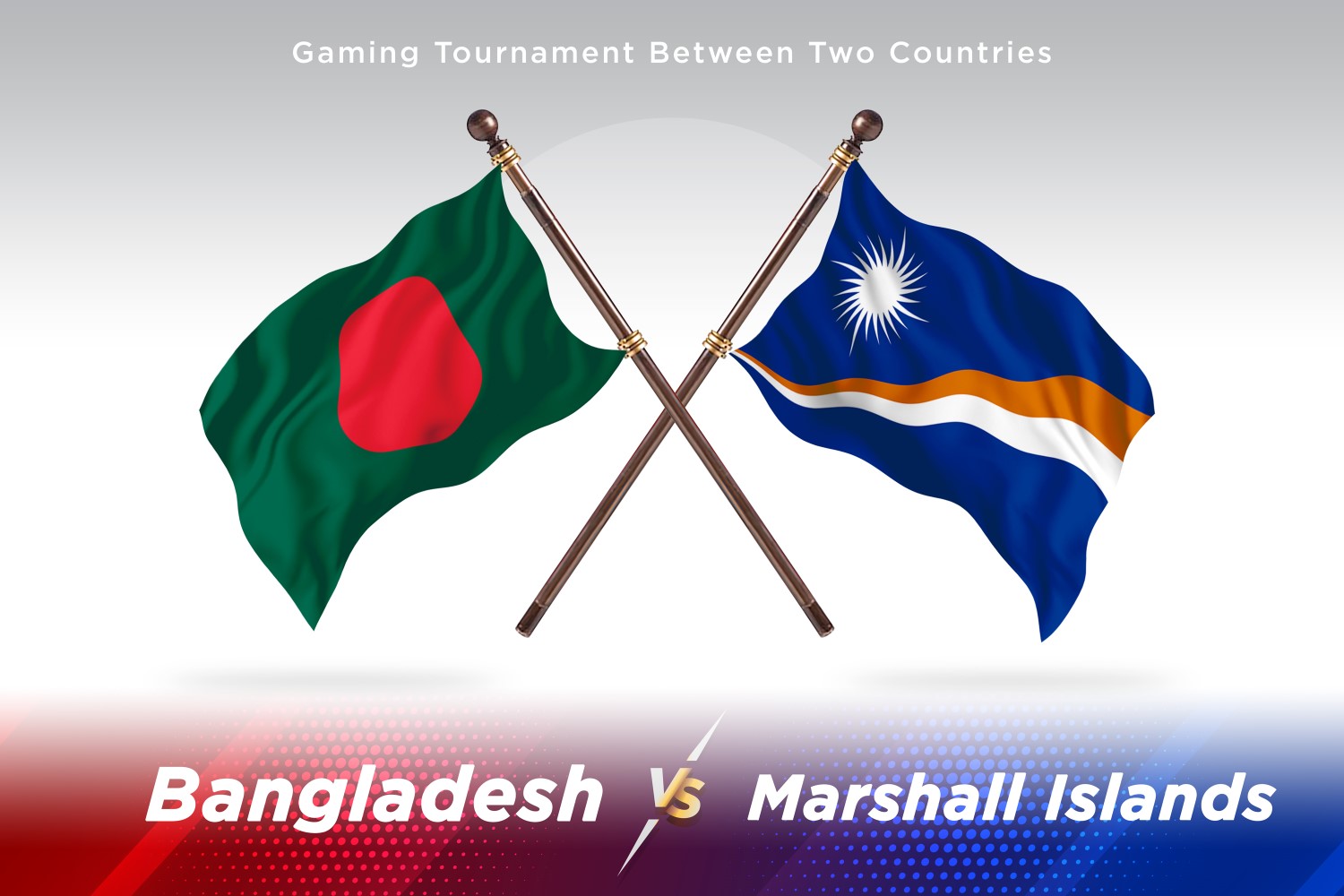 Bangladesh versus marshal islands Two Flags