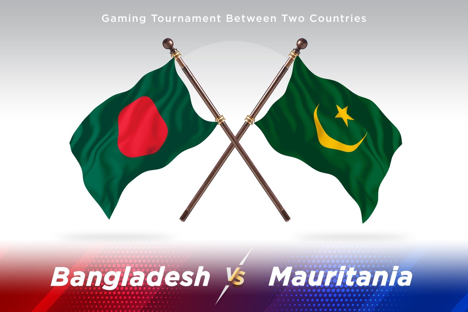 Bangladesh versus Mauritania Two Flags