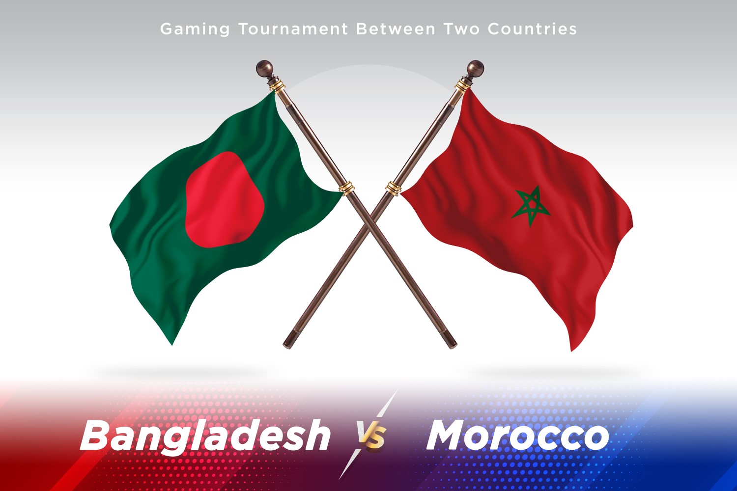 Bangladesh versus morocco Two Flags