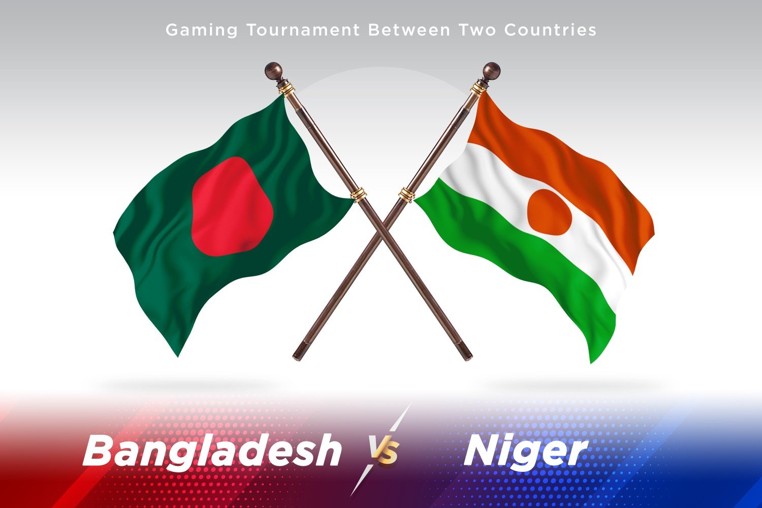 Bangladesh versus Niger Two Flags