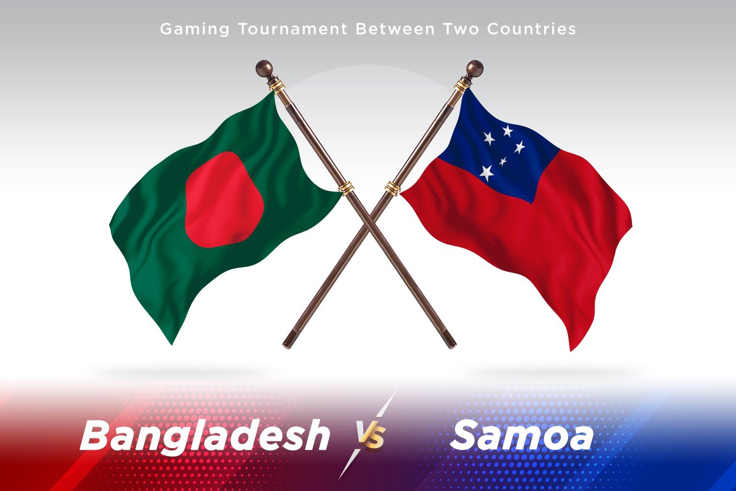 Bangladesh versus Samoa Two Flags