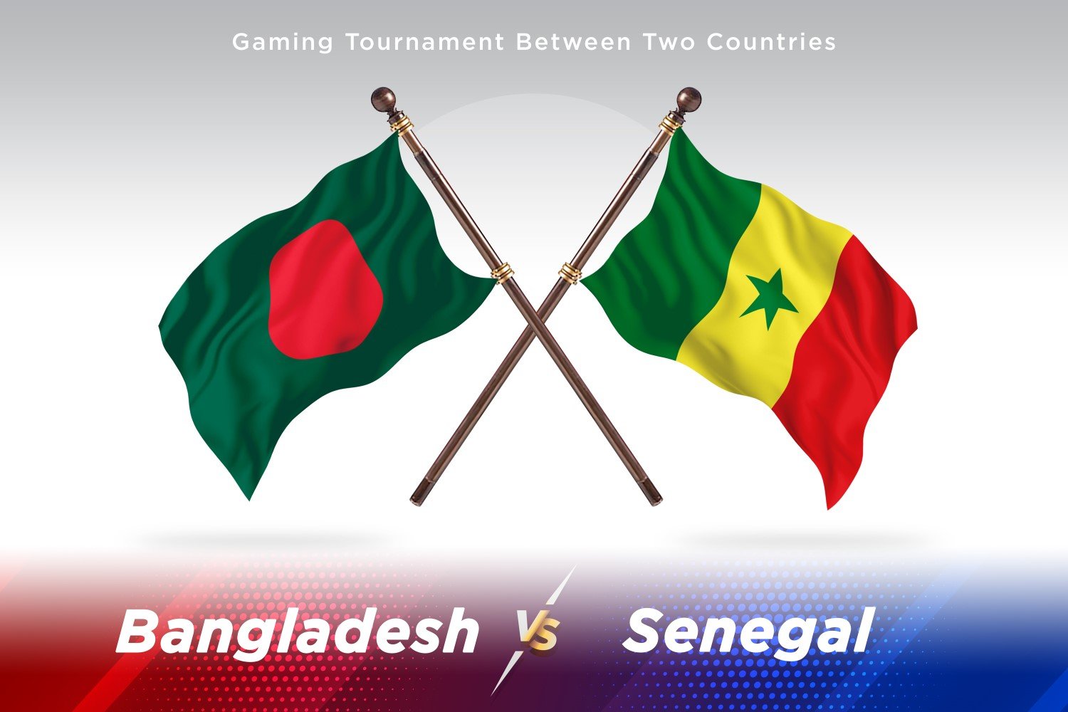 Bangladesh versus Senegal Two Flags