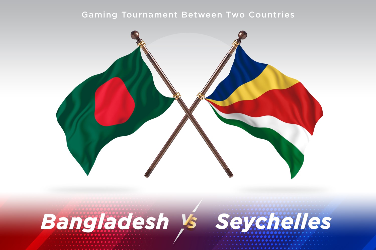 Bangladesh versus Seychelles Two Flags