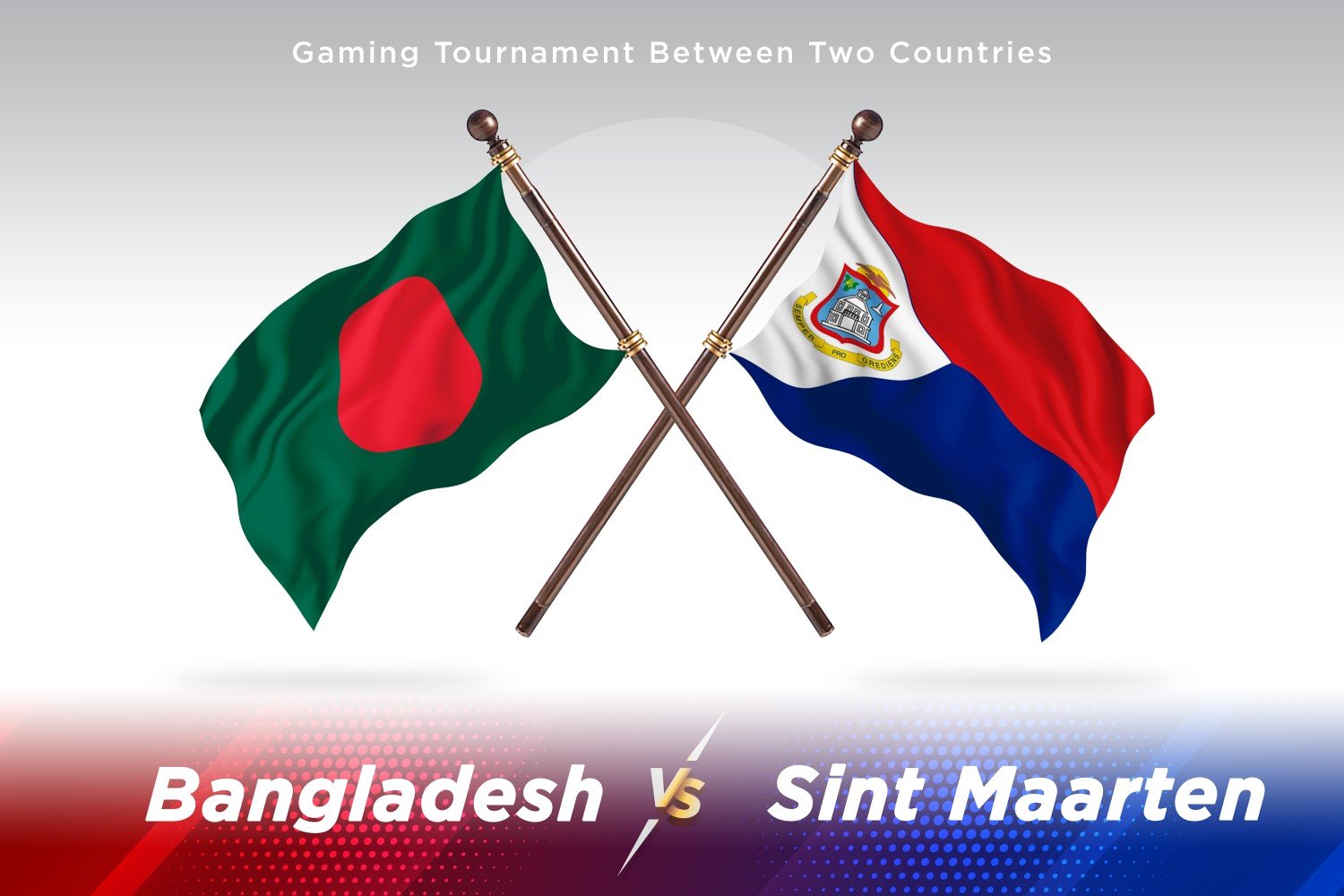 Bangladesh versus sent marten Two Flags