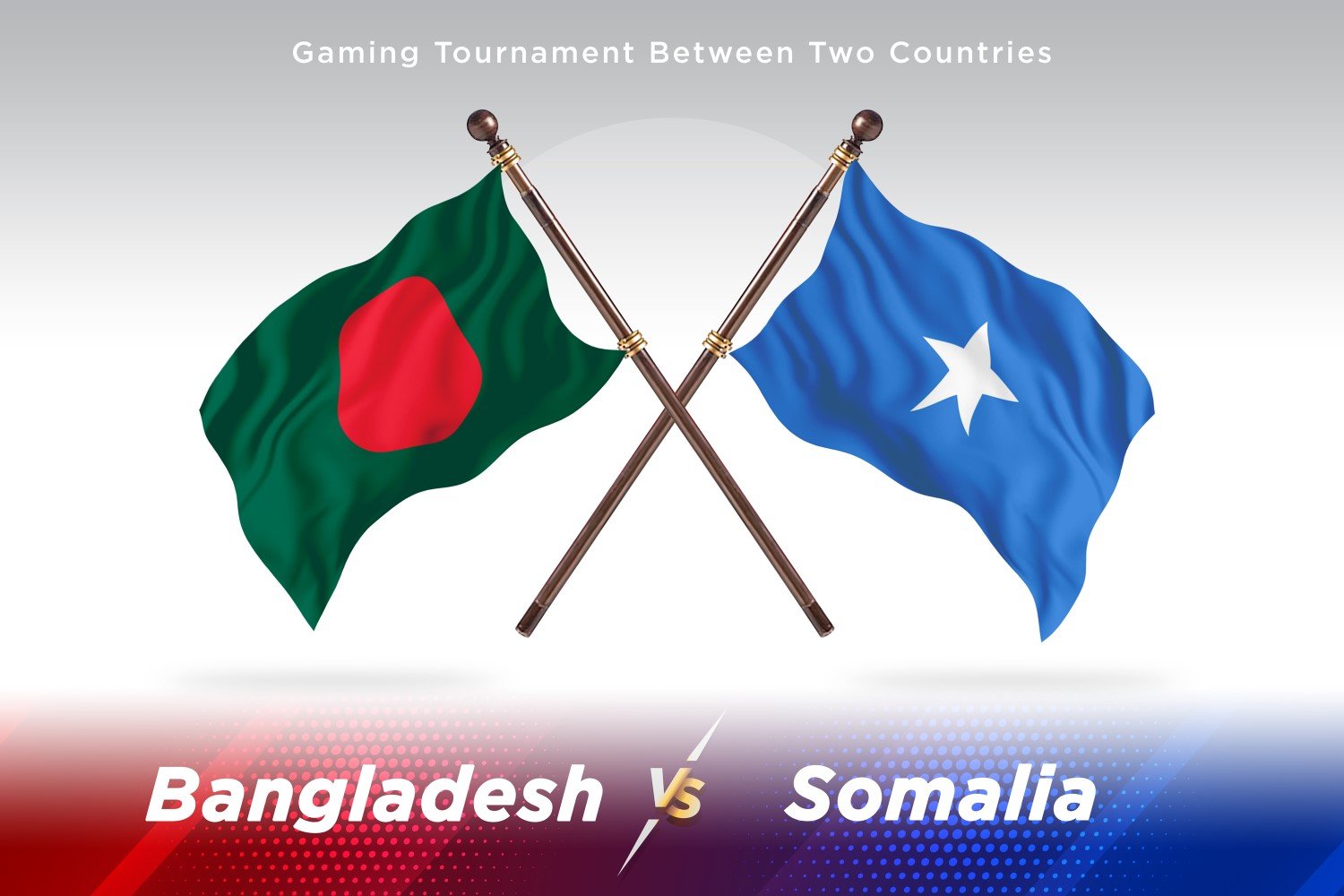 Bangladesh versus Somalia Two Flags