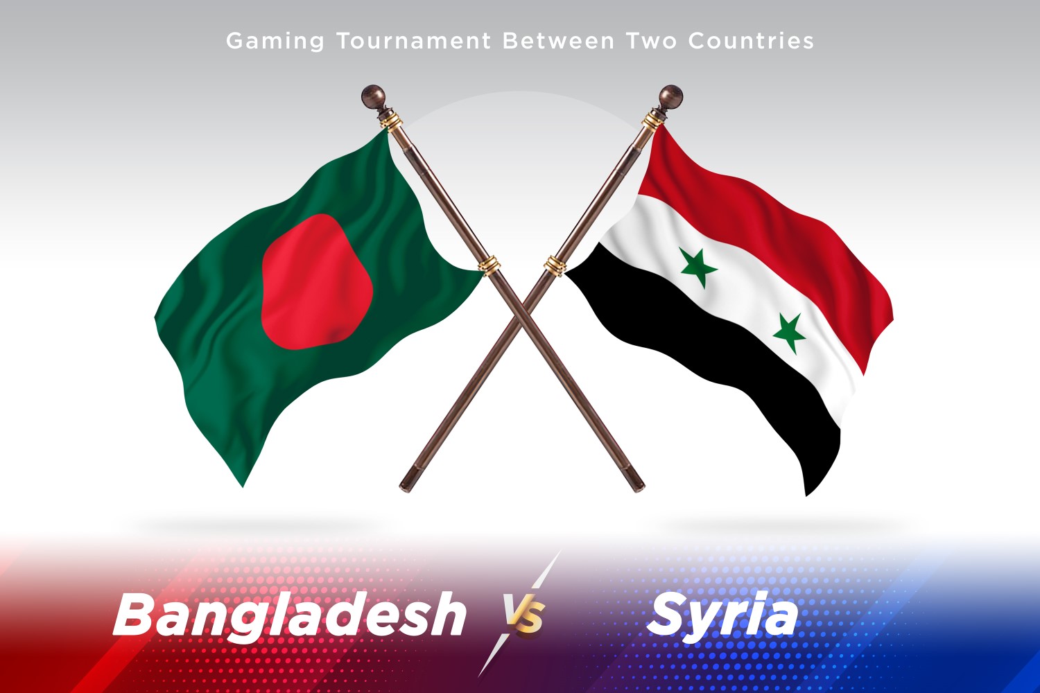 Bangladesh versus Syria Two Flags