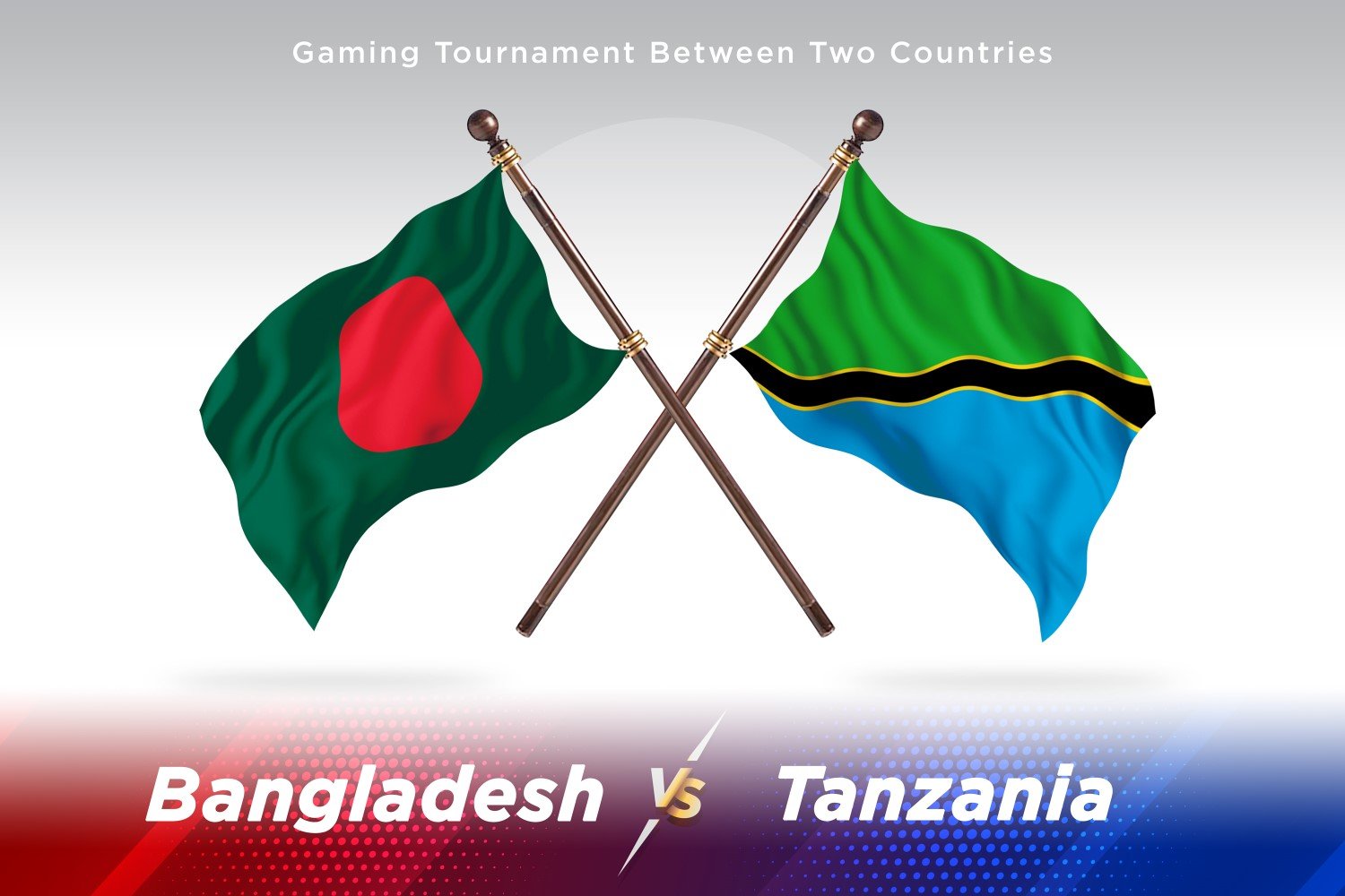 Bangladesh versus Tanzania Two Flags