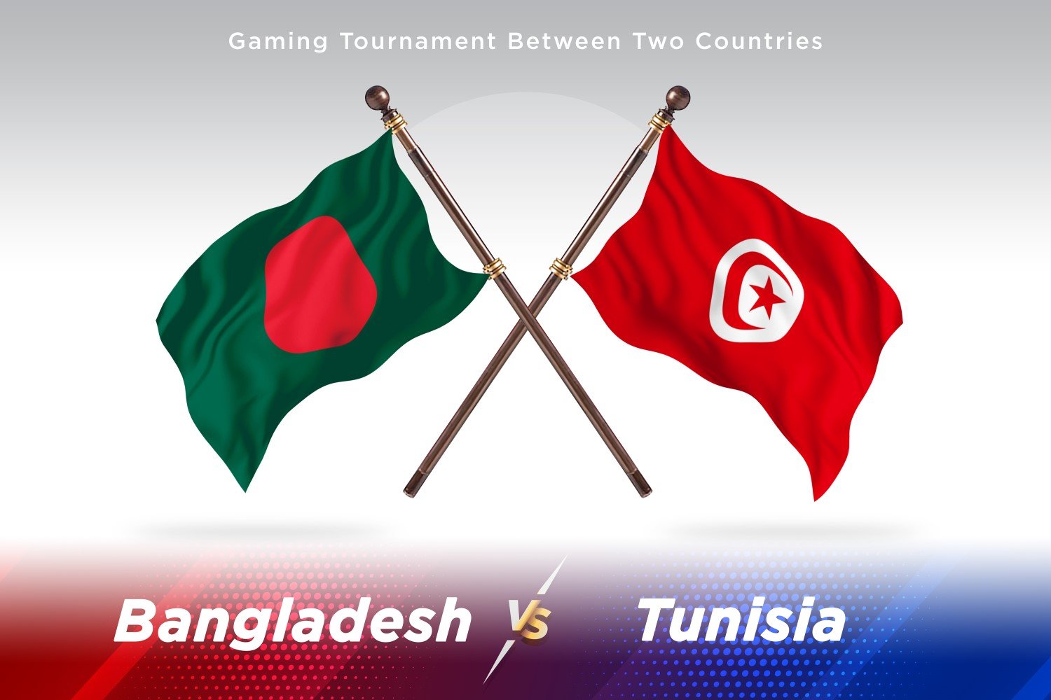 Bangladesh versus Tunisia Two Flags