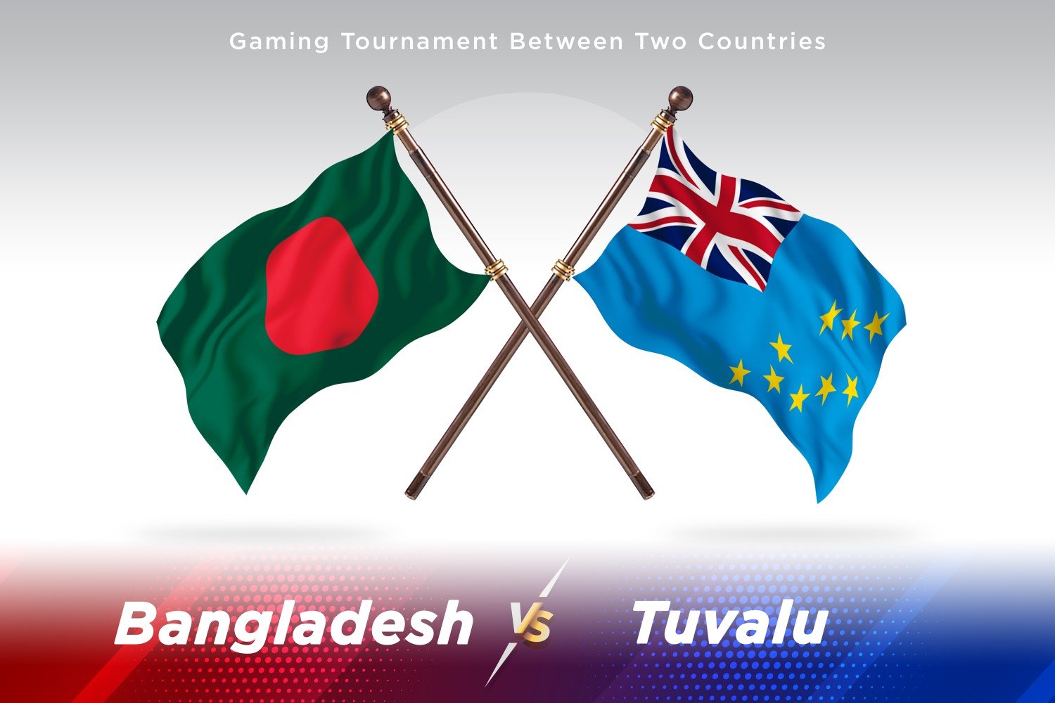 Bangladesh versus Tuvalu Two Flags